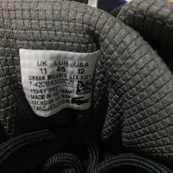 NWT Lacoste Men's Urban Breaker GTX03211 Boots Size 12 - Picture 7 of 13